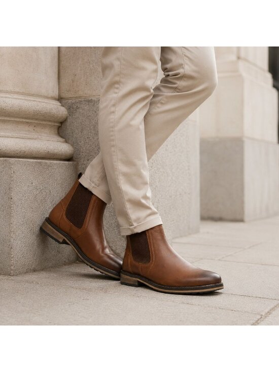 SD2 - Dune London Chorleys Brown Leather Wide Fit Chelsea Boots Men’s EU 41 US 8 main image 10